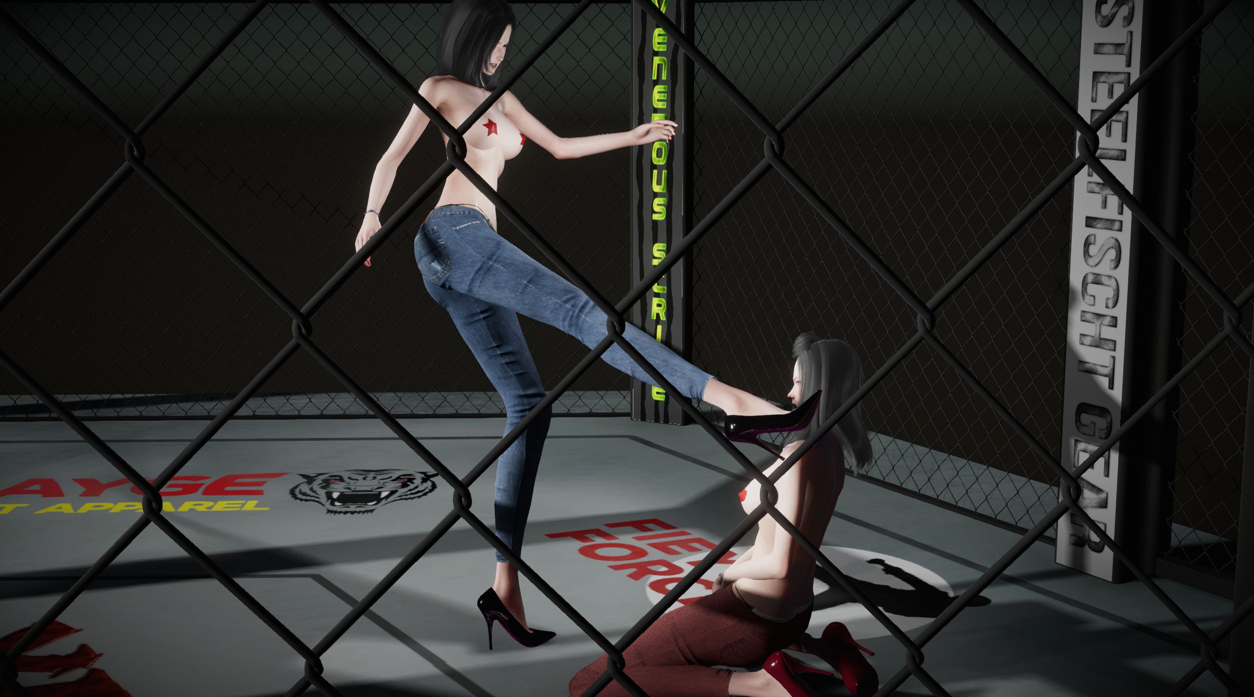 韩国污漫画 百合系列 - Sexfight in office catfightMMA 24